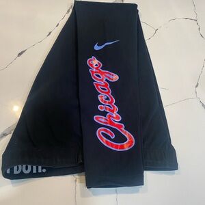 Nike Kids Black Leggings with Red Chicago Design